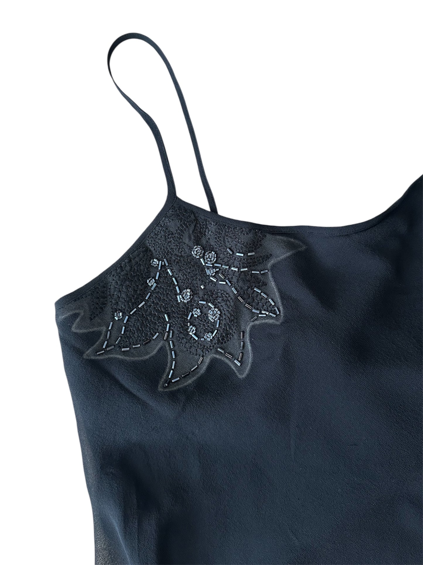 Blu Charme - %100 İpek Siyah Bluz - Pantolon Takım