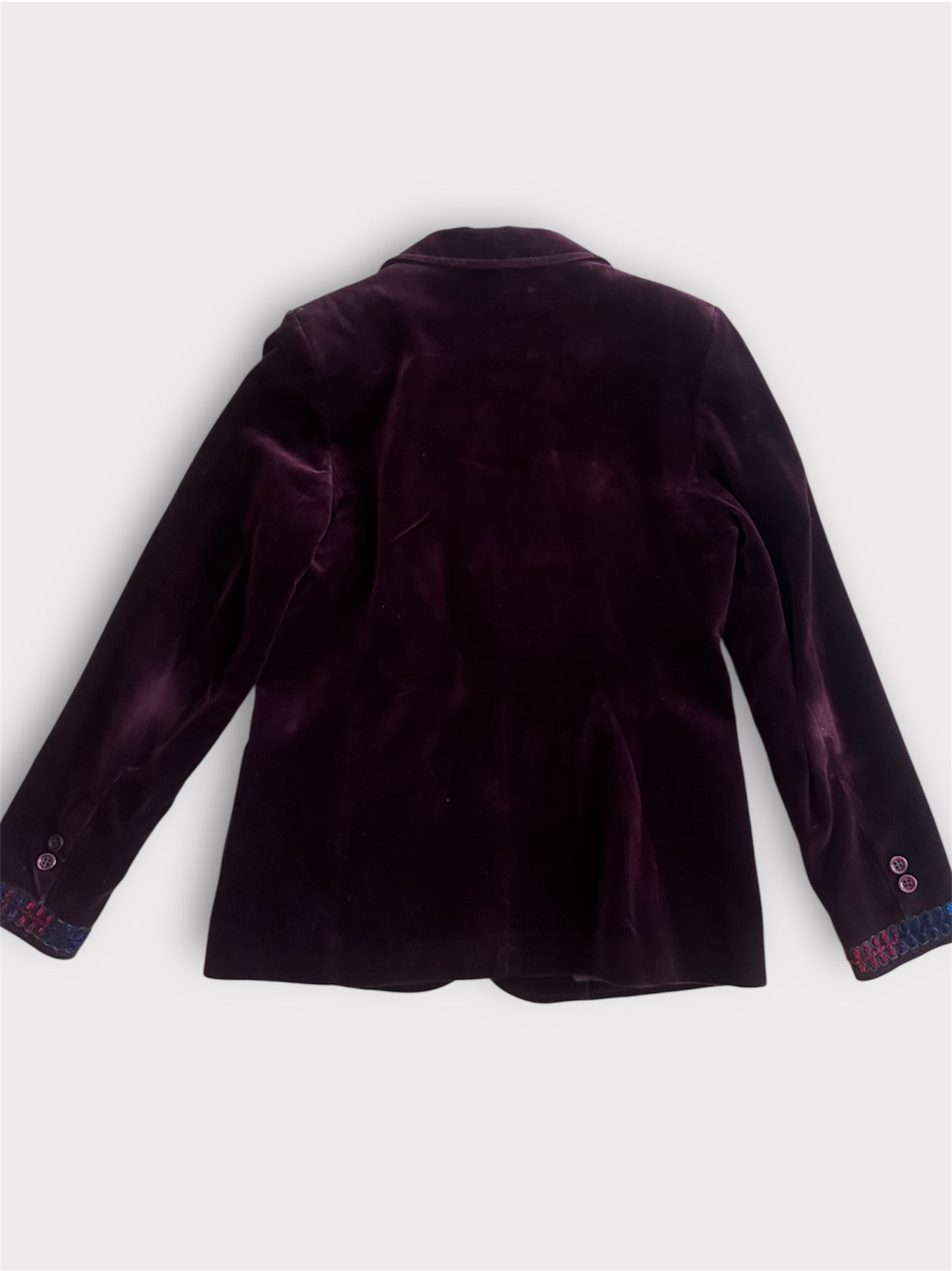 Kadife Renkli Kol Detaylı Blazer