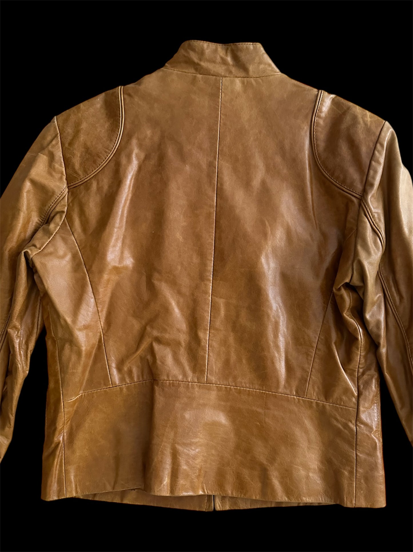 Taba Vintage Deri Ceket