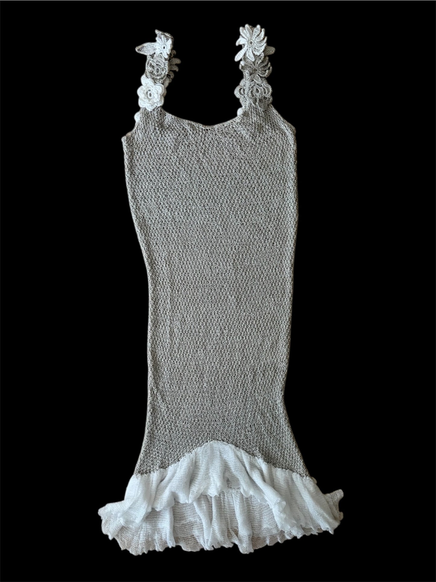 Çiçekli Örgü Elbise