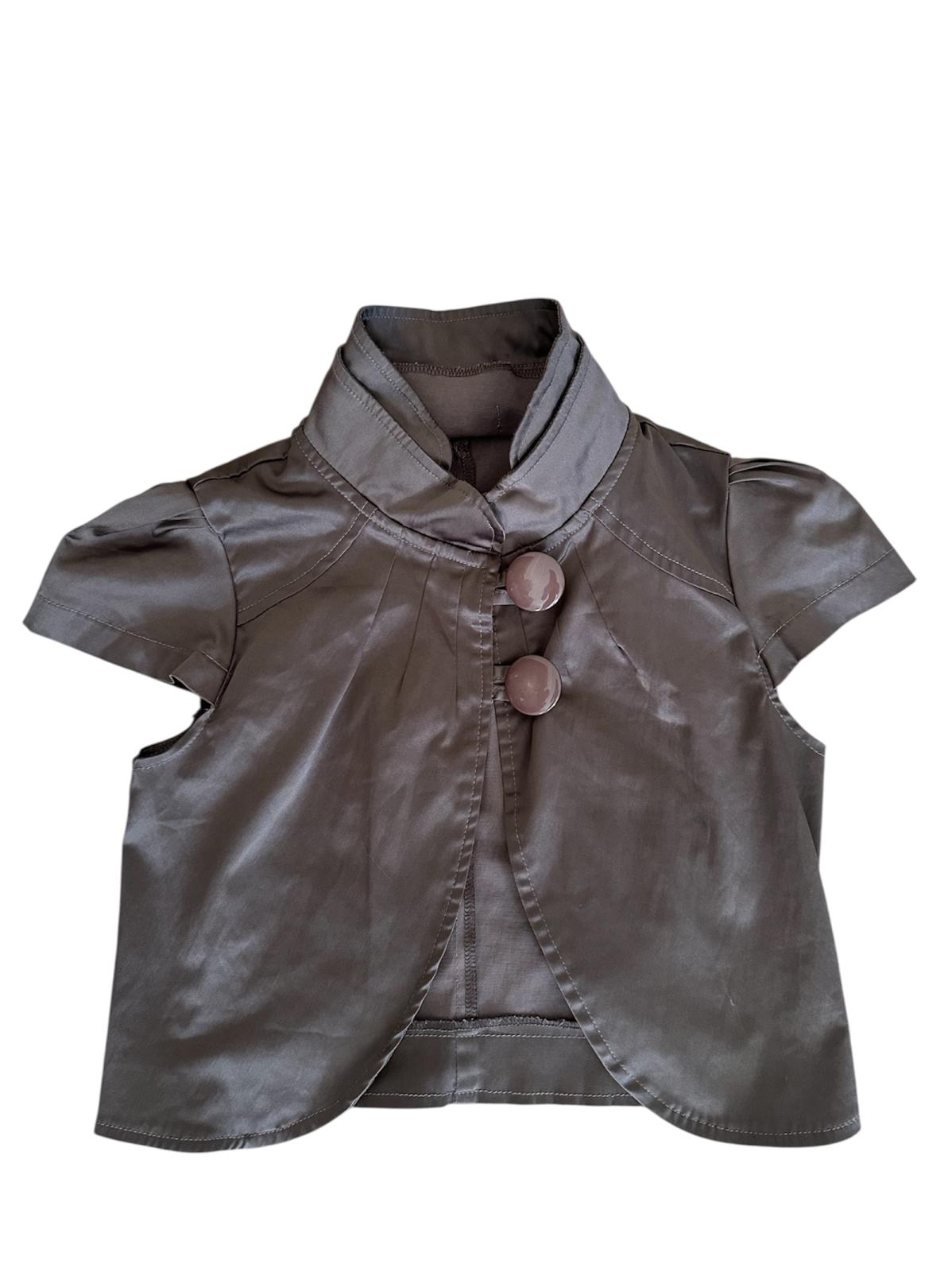 Kahverengi Vintage Crop Blazer