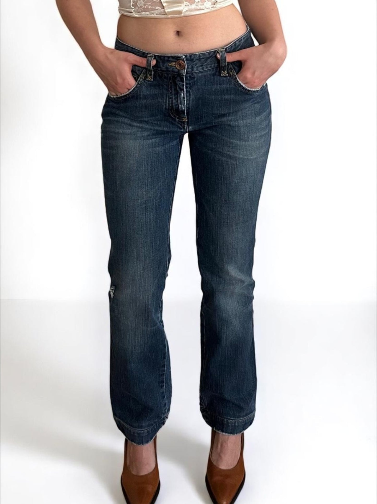 Dolce & Gabanna - Arkası İşleme Detaylı Düşük Bel Jean