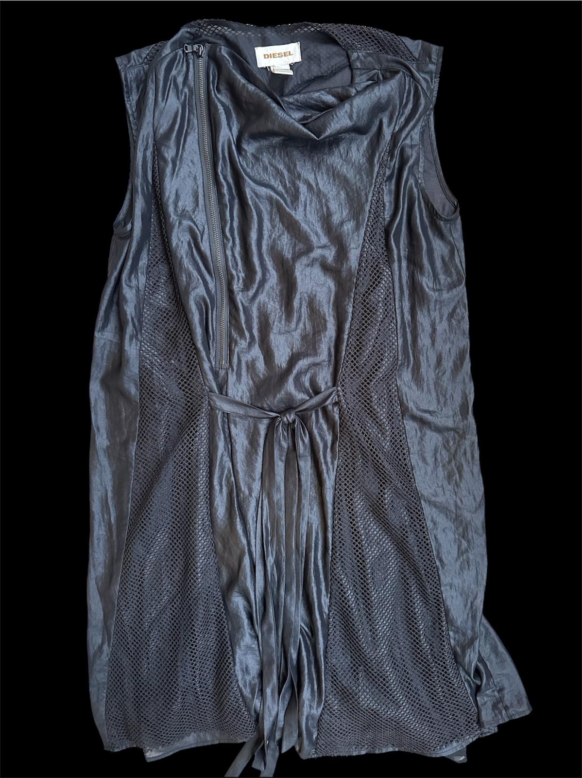 Diesel - Vintage Fermuar & File Detaylı Siyah Elbise