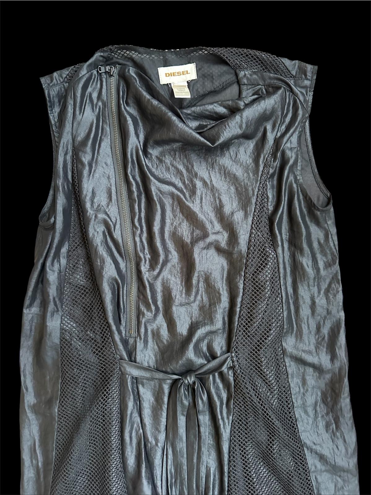 Diesel - Vintage Fermuar & File Detaylı Siyah Elbise