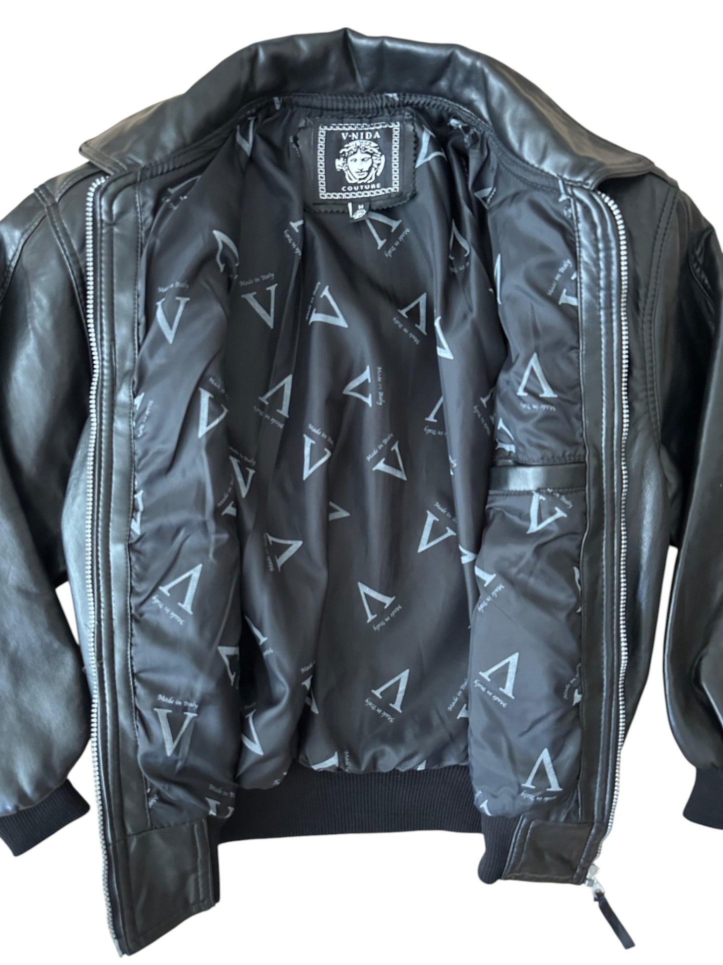 V-Nida Couture - Bomber Deri Ceket