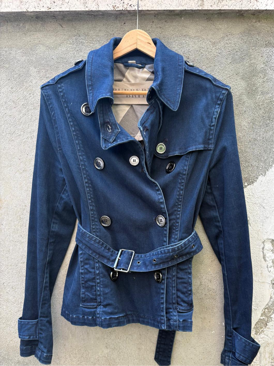 Burberry - Denim Kısa Trench
