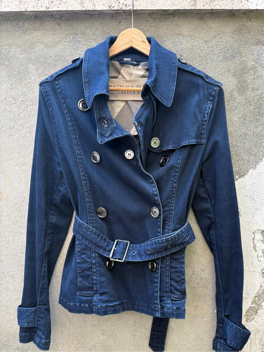 Burberry - Denim Kısa Trench