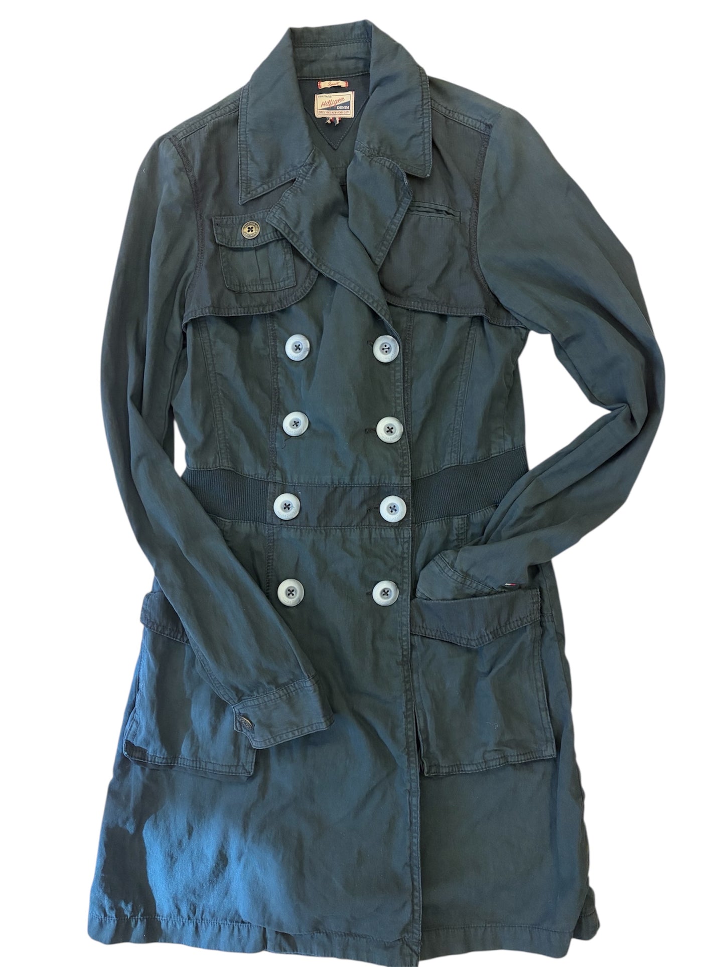 Tommy Hilfiger - Koyu Yeşil Trench