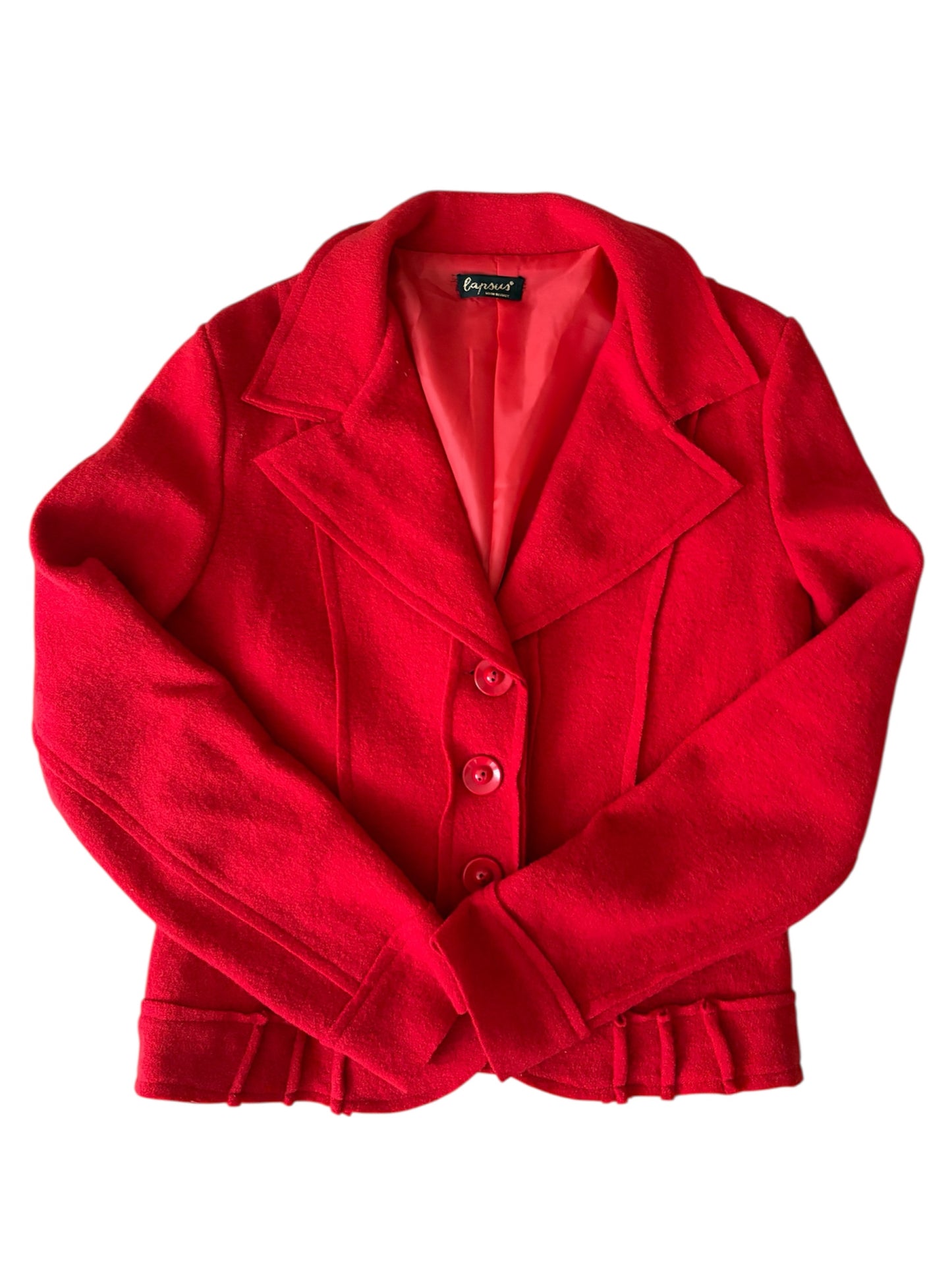 Kırmızı %100 Yün Blazer