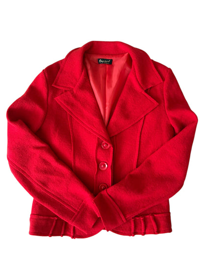 Kırmızı %100 Yün Blazer