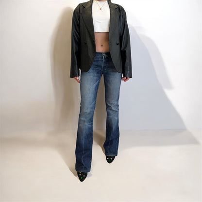 JILD - Siyah Vintage Deri Ceket