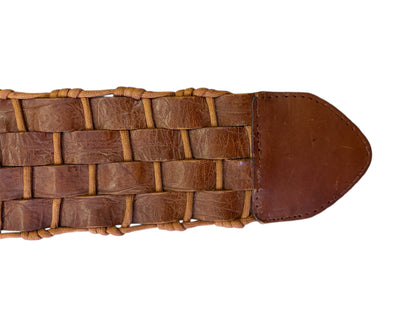 Gerçek Deri Örgü Kemer