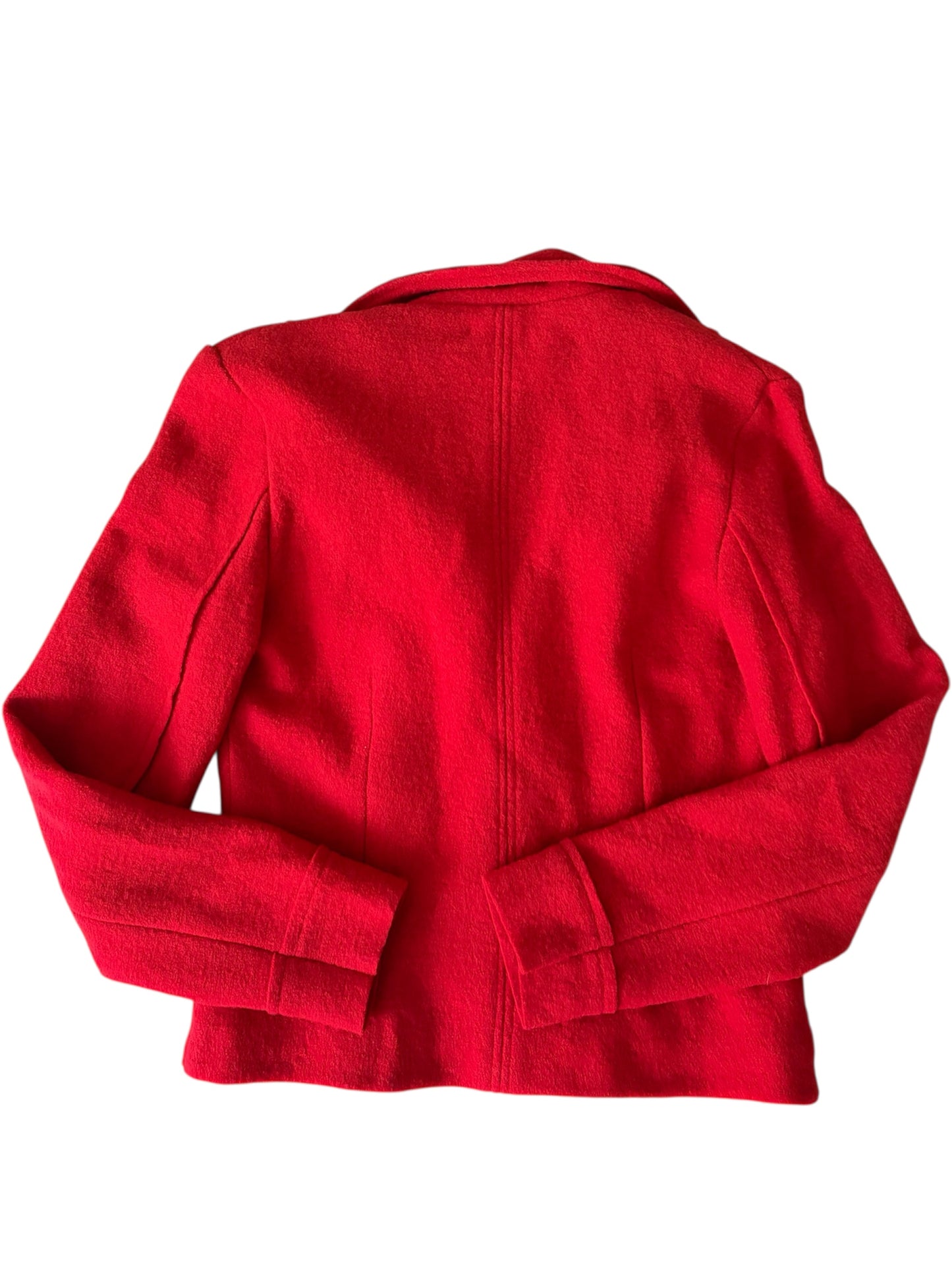 Kırmızı %100 Yün Blazer