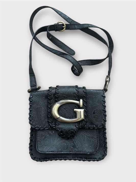Guess - Siyah Mini Deri Çanta