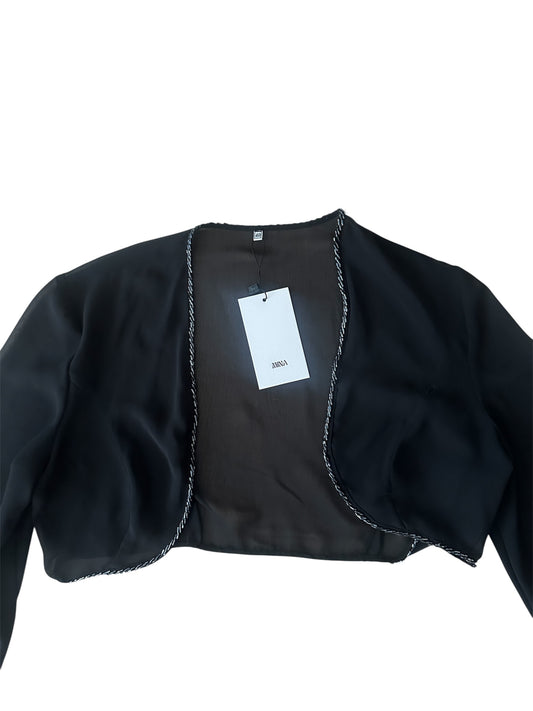 Siyah Tül Payetli Bolero