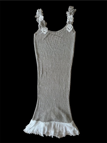 Çiçekli Örgü Elbise