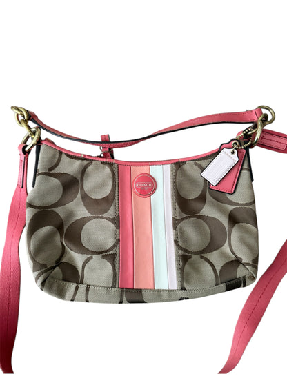 Coach - Pembe Şeritli Çanta