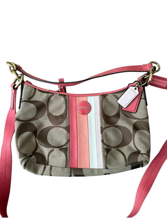 Coach - Pembe Şeritli Çanta