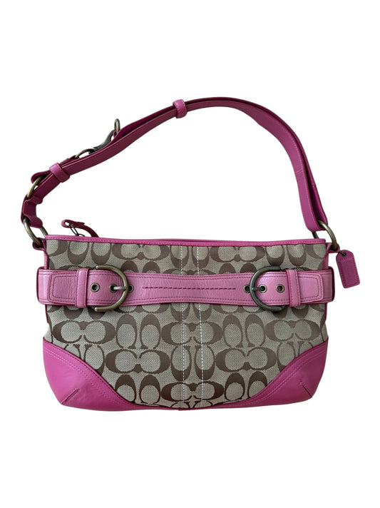 Coach - Vintage Pembe Omuz Çantası