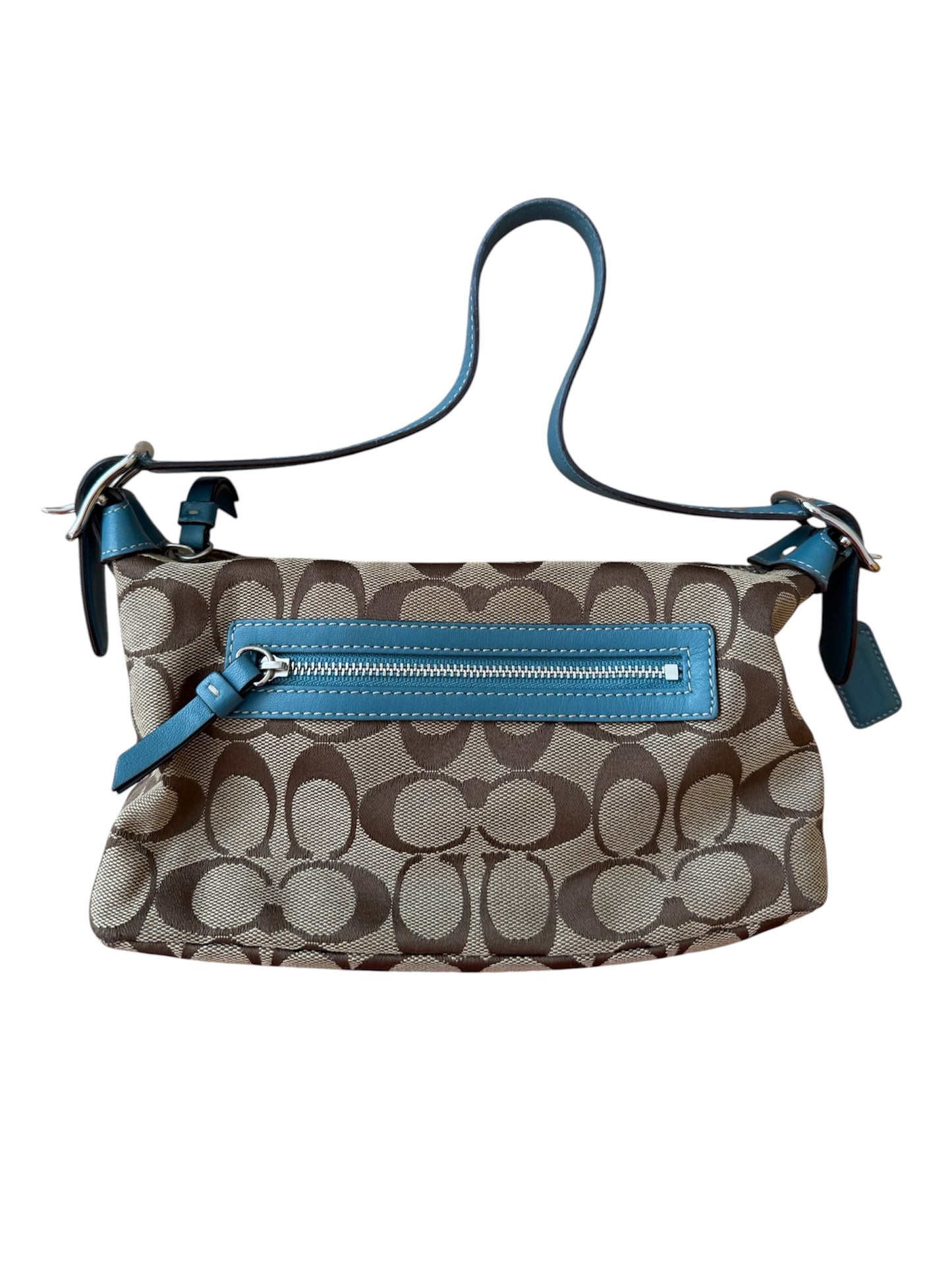 Coach - Mavi Detaylı Mini Çanta