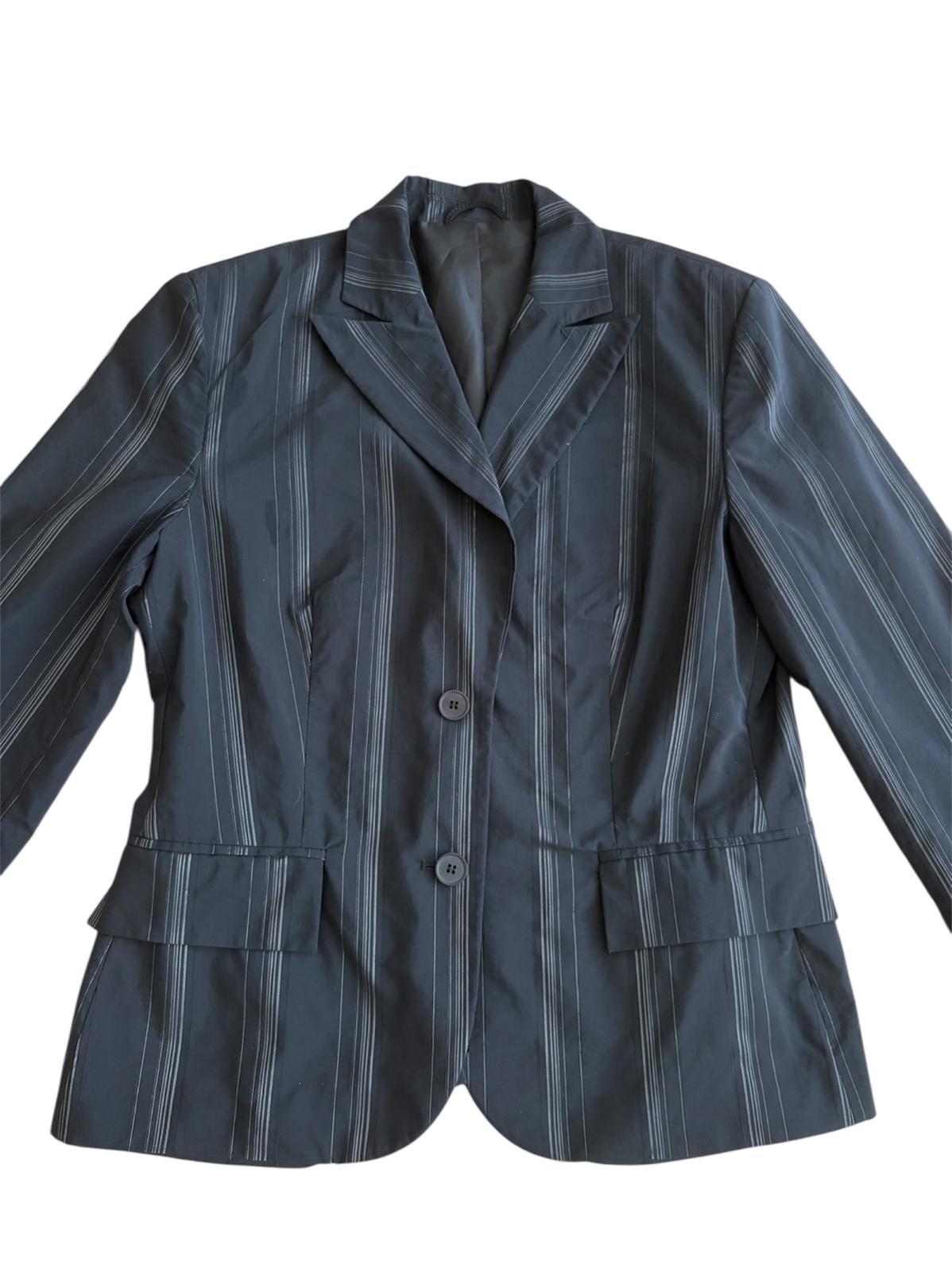 Arkası İşleme Detaylı Çizgili Vintage Blazer