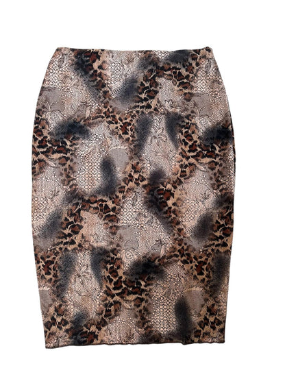 Leoparlı Yırtmaçlı Etek