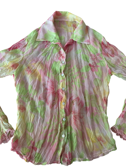 Floral Tül Gömlek