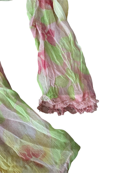 Floral Tül Gömlek