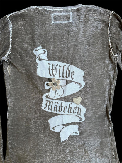 Vintage Sırtı İşleme Detaylı Hırka
