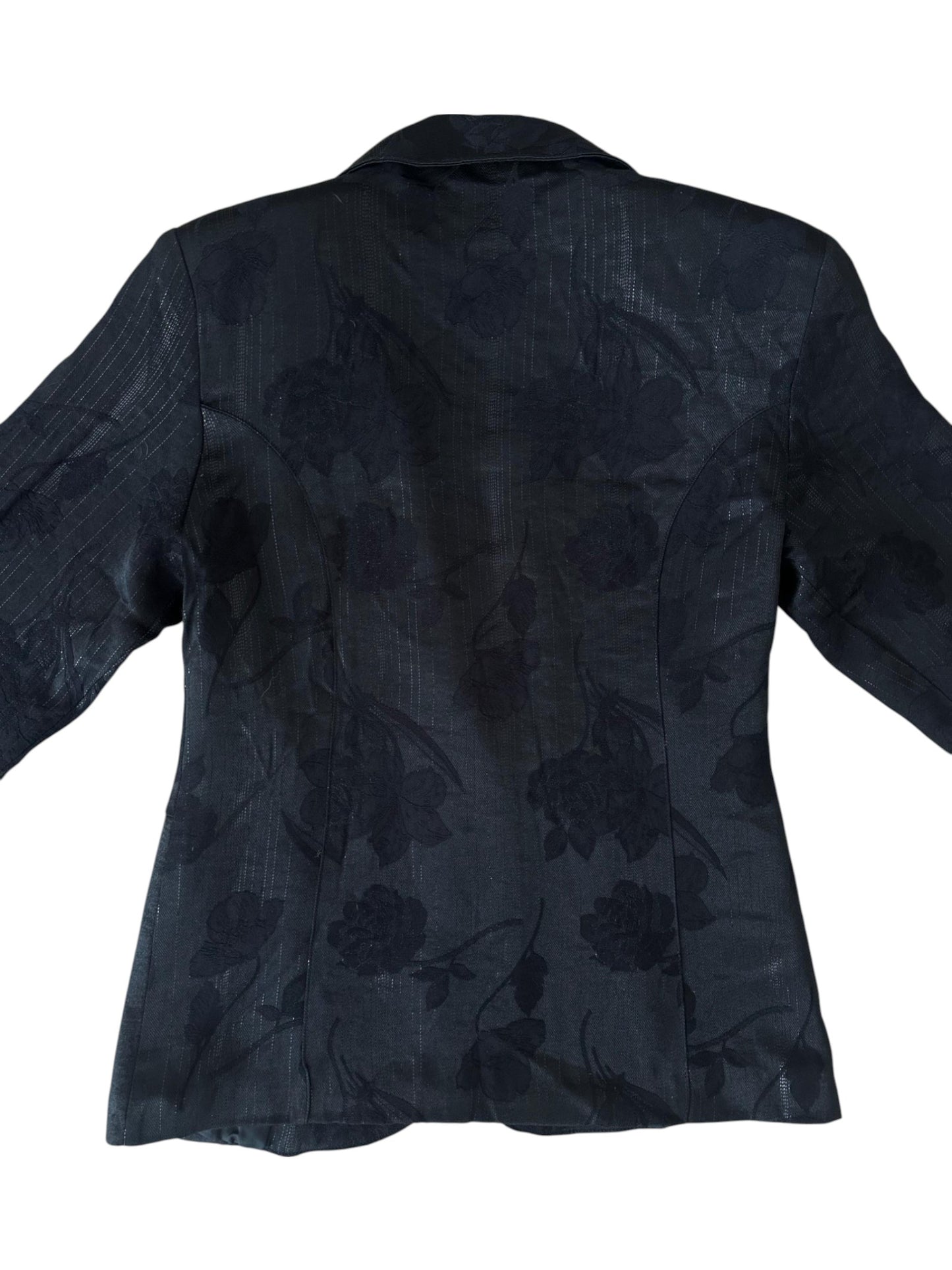 İşleme Detaylı Siyah Blazer