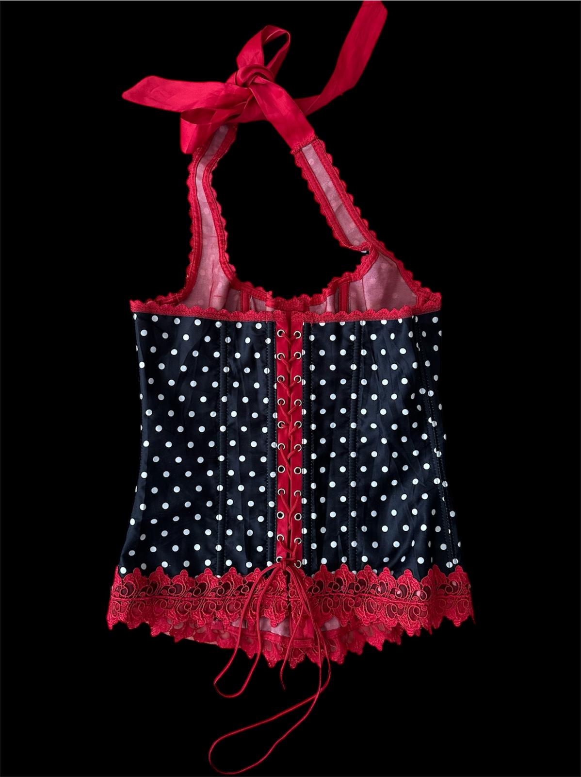 Puantiyeli Vintage Korse