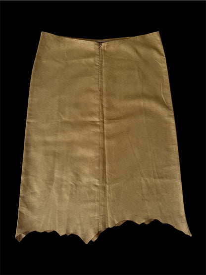 Vintage Süet Taba Etek
