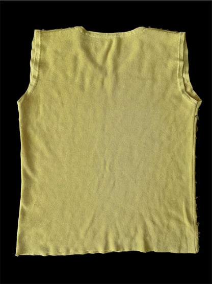Pullu Triko Sarı Bluz