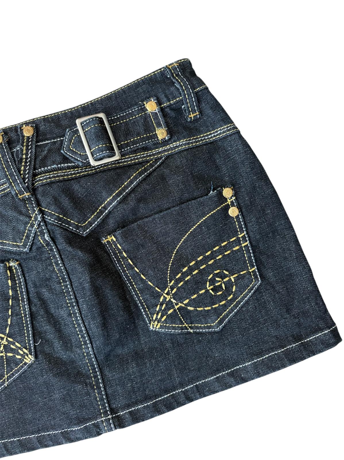 Arkası İşleme Detaylı Denim Etek