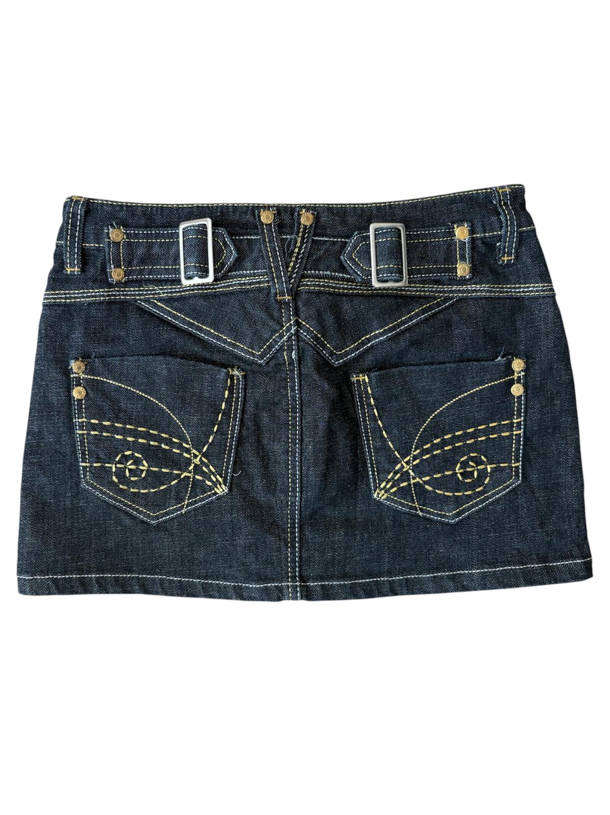 Arkası İşleme Detaylı Denim Etek