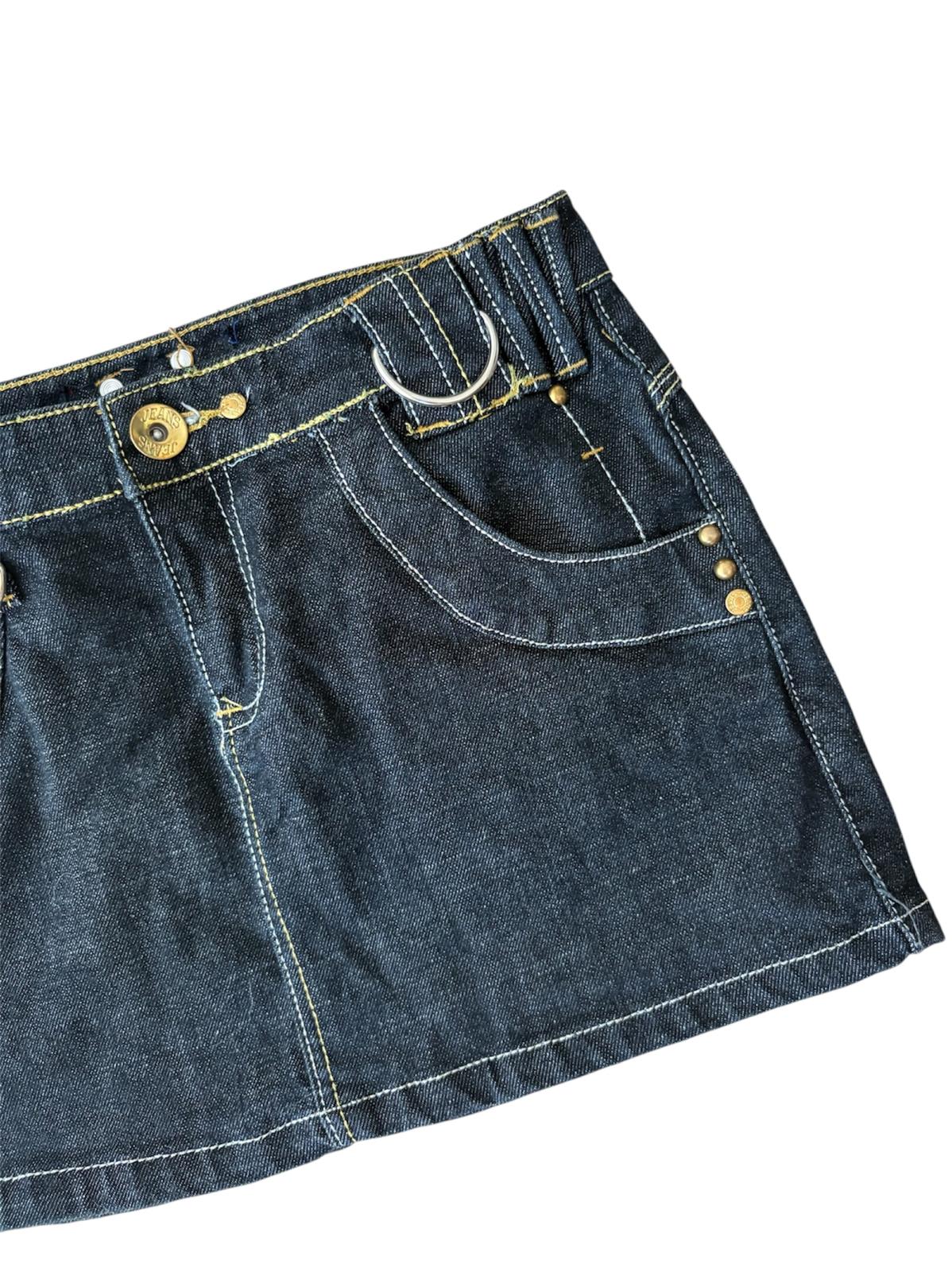 Arkası İşleme Detaylı Denim Etek