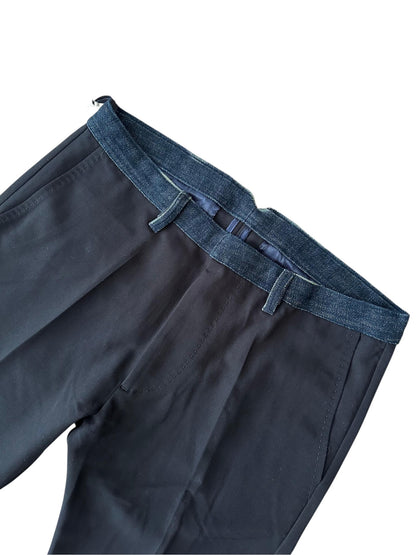 Diesel - Beli Kot Detaylı Siyah Kumaş Pantolon