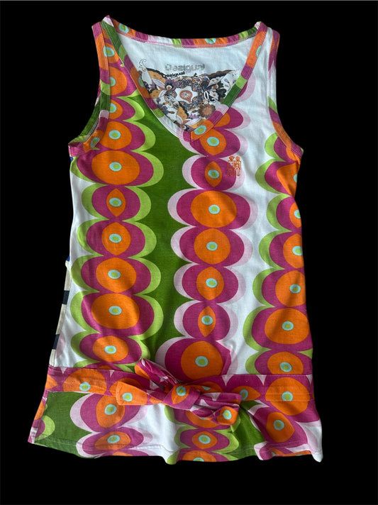 Desigual - Renkli Önden Bağlamalı Tunik