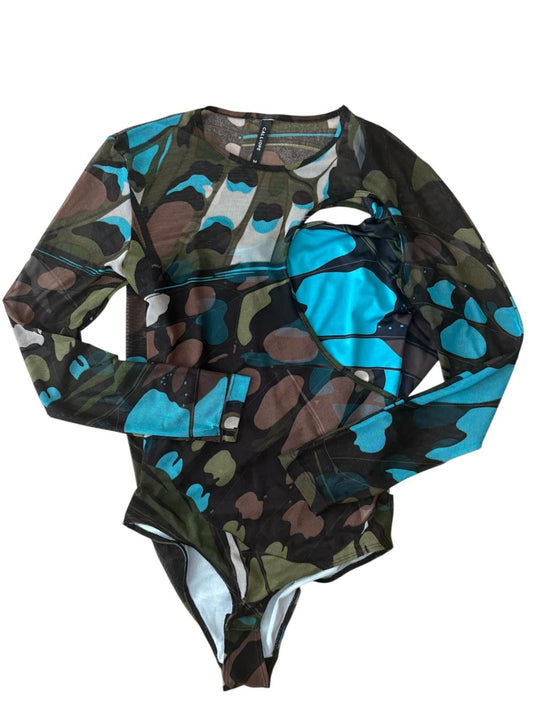 Cut - Out Tül Bodysuit