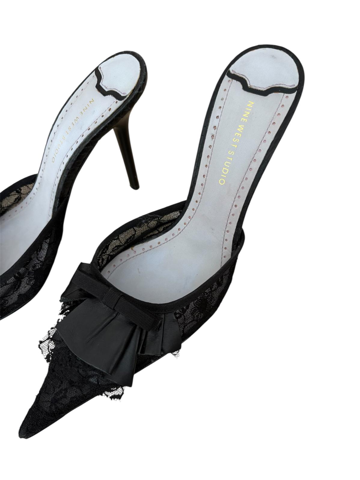 Nine West - Sivri Burun Dantelli Topuklu Ayakkabı