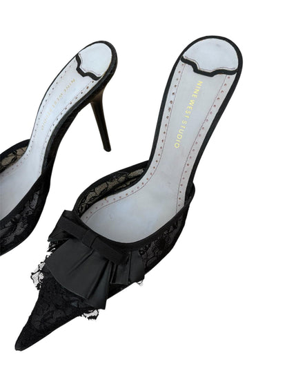 Nine West - Sivri Burun Dantelli Topuklu Ayakkabı