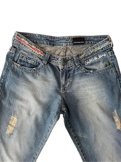 Calvin Klein - Bel Detaylı Jean