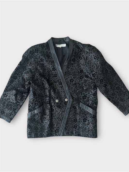 Charles Jourdan - Gerçek Deri Vatkalı Oversize Blazer