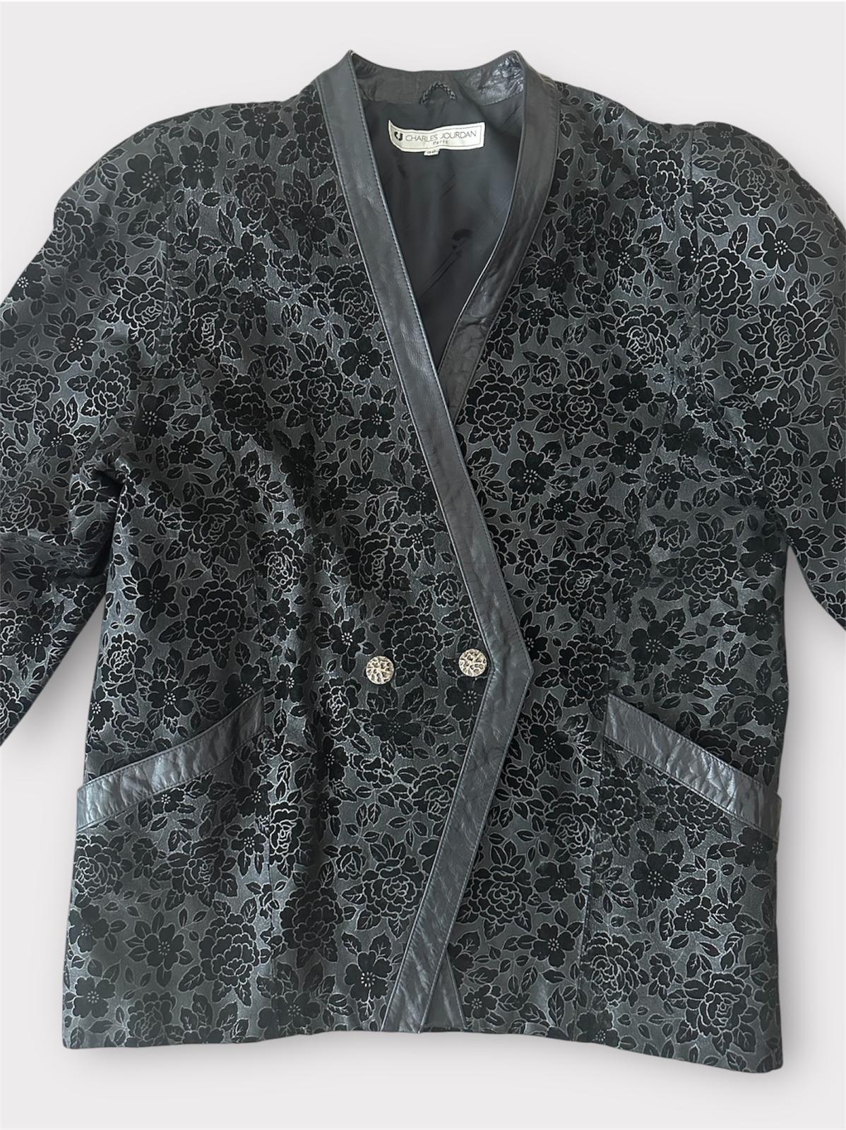 Charles Jourdan - Gerçek Deri Vatkalı Oversize Blazer
